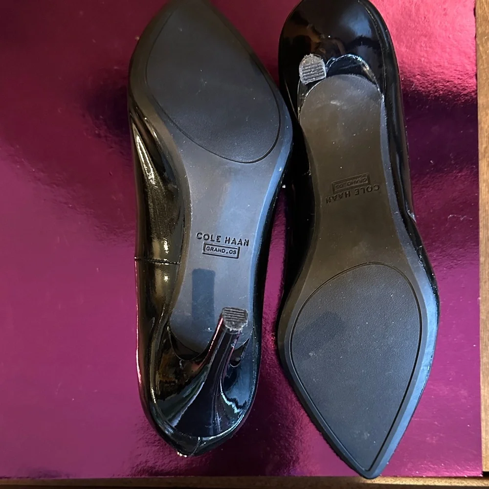 Cole Haan Prieta Black Patent Leather Pointed Toe  9B